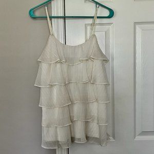 Candie's Cream Top with Sparkly Detailing - Small
